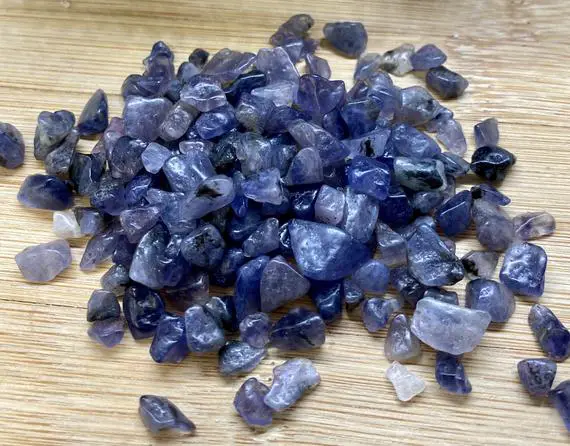 Iolite Tumbled Chips Gift Bag Jewelry Making Crafts Crafting Roller Ball Bottle