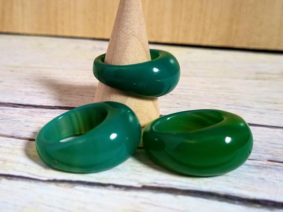 Green Chunky Statement Ring, Big Green Cocktail Ring, Green Dome Ring,