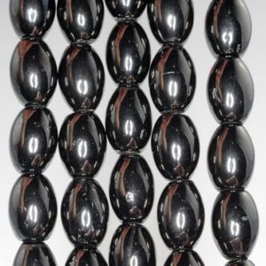 Shop Jet Beads! 14x10mm Black Jet Gemstone Organic Barrel Drum Loose Beads 16 inch Full Strand (90186902-885) | Natural genuine other-shape Jet beads for beading and jewelry making.  #jewelry #beads #beadedjewelry #diyjewelry #jewelrymaking #beadstore #beading #affiliate #ad