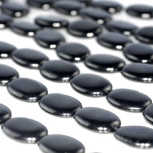 Shop Jet Beads! 20x15mm Black Jet Gemstone Organic Oval Loose Beads 16 inch Full Strand (90186919-886) | Natural genuine other-shape Jet beads for beading and jewelry making.  #jewelry #beads #beadedjewelry #diyjewelry #jewelrymaking #beadstore #beading #affiliate #ad