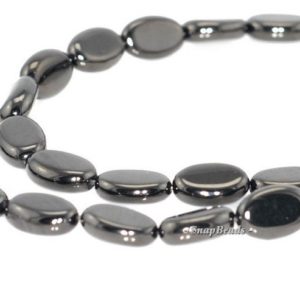 Shop Jet Beads! Organic Black Jet Gemstone Black Oval 12x8mm Loose Beads 7.5 inch Half Strand (90146538-152) | Natural genuine other-shape Jet beads for beading and jewelry making.  #jewelry #beads #beadedjewelry #diyjewelry #jewelrymaking #beadstore #beading #affiliate #ad