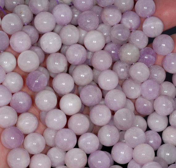 10mm Natural Kunzite Gemstone Grade Aa Lavender Purple Round Loose Beads 15.5 Inch Full Strand Lot 1,2,6,12 And 50 (80000819-282)
