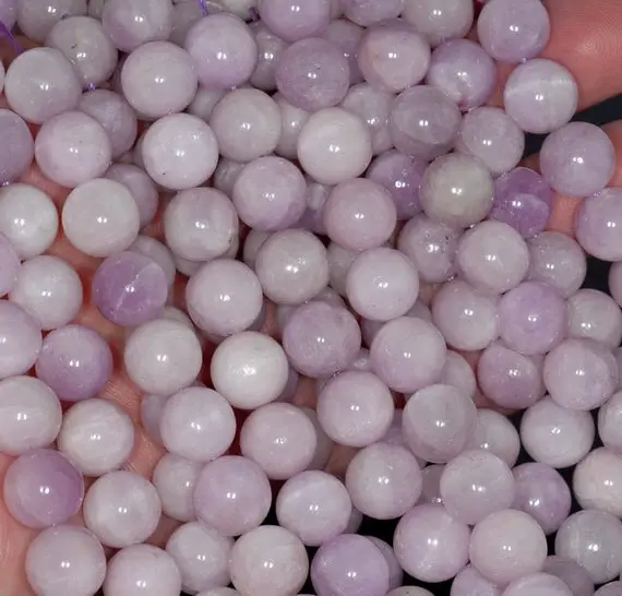 10mm Natural Kunzite Gemstone Grade Aa Lavender Purple Round Loose Beads 7.5 Inch Half Strand Lot 1,2,6,12 And 50 (80000836-282)