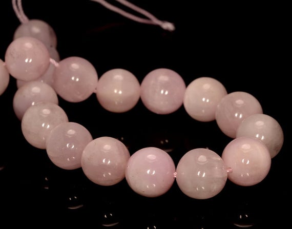 12-13mm Genuine Kunzite Gemstone Grade Aa Pink Round Loose Beads 7.5 Inch Half Strand (80005558-470)