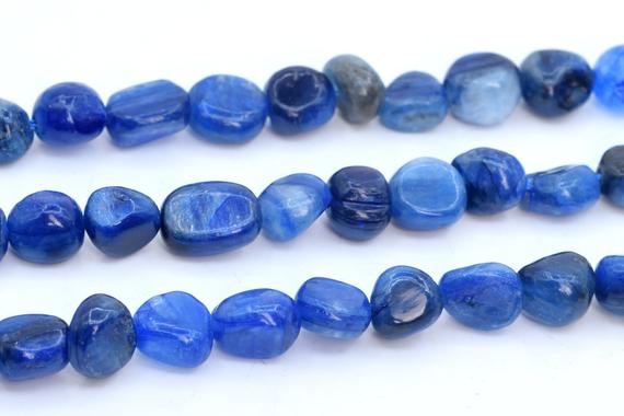 6-8mm Kyanite Beads Pebble Nugget Grade Aa Genuine Natural South Africa Gemstone Beads 15.5"/7.5" Bulk Lot Options (108455)