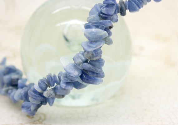 Kyanite Beads, Natural Blue Kyanite Small Natural Gemstone Rough Nugget Chips Losse Bead Pg233