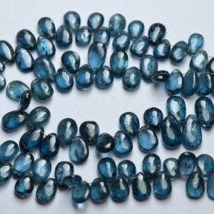 Shop Kyanite Bead Shapes! 4 Inch Strand,Superb-Finest Quality,Natural Teal Moss Kyanite Smooth Pear Shape Briolettes,Size.8-10mm | Natural genuine other-shape Kyanite beads for beading and jewelry making.  #jewelry #beads #beadedjewelry #diyjewelry #jewelrymaking #beadstore #beading #affiliate #ad