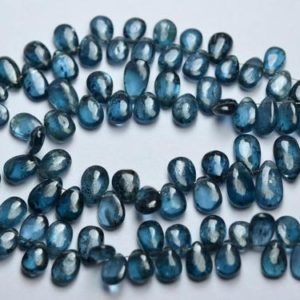 Shop Kyanite Bead Shapes! 7 Inch Strand,,Natural Teal Moss Kyanite Smooth Pear Shape Briolettes,Size.6-8mm | Natural genuine other-shape Kyanite beads for beading and jewelry making.  #jewelry #beads #beadedjewelry #diyjewelry #jewelrymaking #beadstore #beading #affiliate #ad