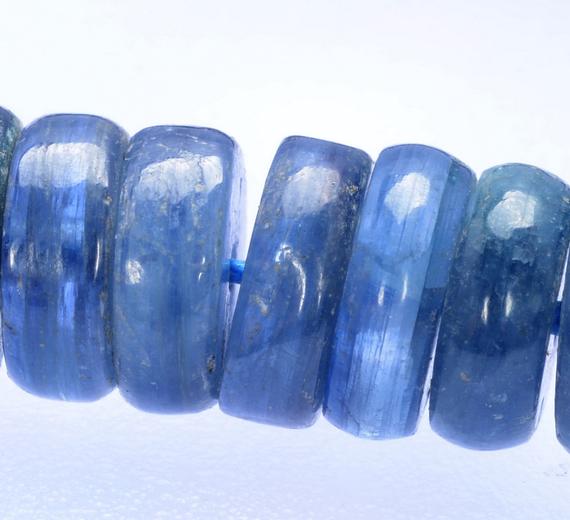 6x2-7x3mm  Kyanite Gemstone Rondelle Heishi Loose Beads 7.5 Inch Half Strand (80009928-a190)