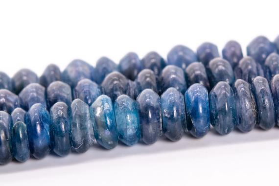 6x3mm Deep Blue Kyanite Beads Grade A+ Genuine Natural Gemstone Full Strand Rondelle Loose Beads 15.5" (116067-1886)