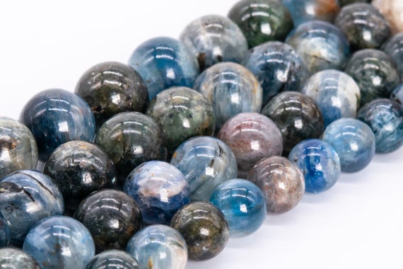 Rare Deep Green Blue Kyanite Bead Grade A Genuine Natural Gemstone Round Loose Beads 5mm 6mm 7mm 8mm 9mm 10mm 11mm 12mm 13mm Bulk Lotoptions