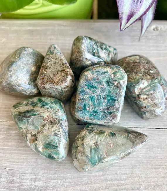 Green Kyanite Tumbled Extra Large Rare | Natural Gemstone Crystal