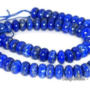 Shop Lapis Lazuli Rondelle Beads! 10x6mm Azura Lapis Lazuli Gemstone AA Blue Rondelle 10x6mm Loose Beads 7.5 inch Half Strand (90144642-258) | Natural genuine rondelle Lapis Lazuli beads for beading and jewelry making.  #jewelry #beads #beadedjewelry #diyjewelry #jewelrymaking #beadstore #beading #affiliate #ad