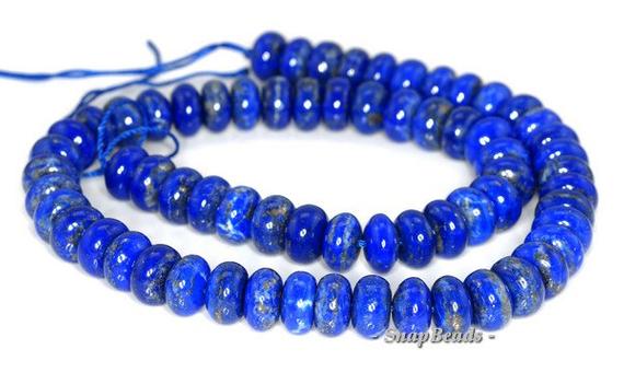 10x6mm Azura Lapis Lazuli Gemstone Aa Blue Rondelle 10x6mm Loose Beads 7.5 Inch Half Strand (90144642-258)
