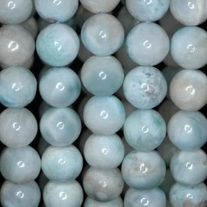 14MM Dominican Larimar Gemstone Grade A White Round 14MM Loose Beads  5 Beads (90183489-789) | Natural genuine round Gemstone beads for beading and jewelry making.  #jewelry #beads #beadedjewelry #diyjewelry #jewelrymaking #beadstore #beading #affiliate #ad
