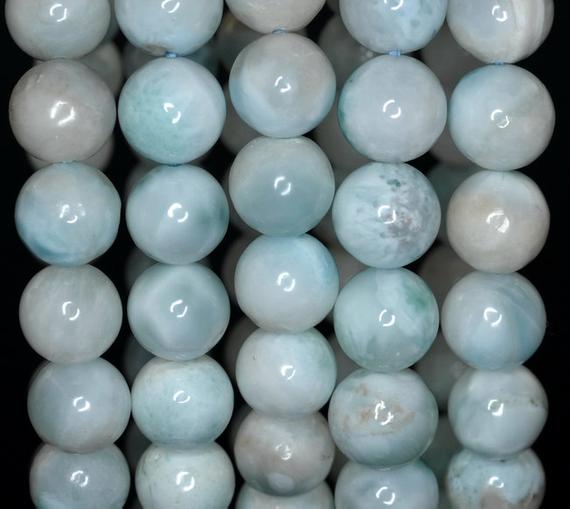 14mm Dominican Larimar Gemstone Grade A White Round 14mm Loose Beads  5 Beads (90183489-789)