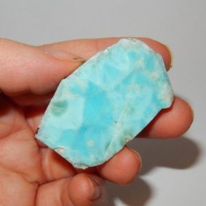 Larimar slab- raw | Natural genuine stones & crystals in various shapes & sizes. Buy raw cut, tumbled, or polished gemstones for making jewelry or crystal healing energy vibration raising reiki stones. #crystals #gemstones #crystalhealing #crystalsandgemstones #energyhealing #affiliate #ad