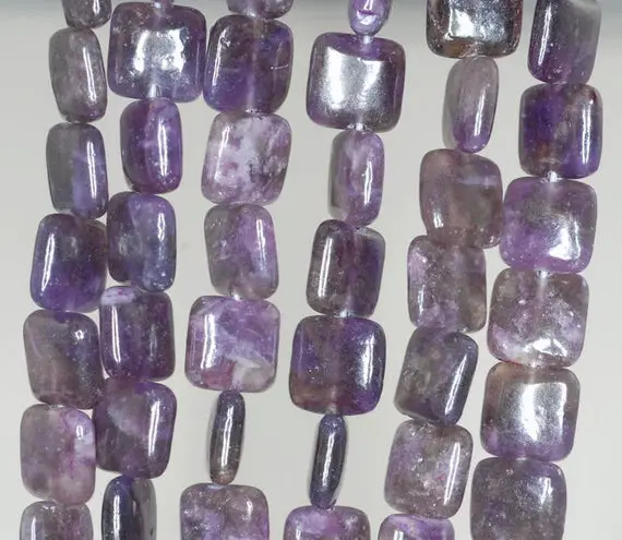 10x10mm Purple Lepidolite Gemstone Grade A Square Beads 15.5 Inch Full Strand Bulk Lot 1,2,6,12 And 50 (90188394-668)