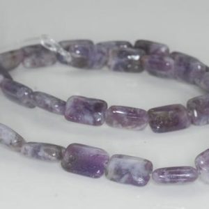 Shop Lepidolite Bead Shapes! 12x8mm Light Purple Lepidolite Gemstone Grade A Rectangle Beads 16 Inch Full Strand Bulk Lot 1, 2, 6, 12 And 50 (90188390-664) | Natural genuine other-shape Lepidolite beads for beading and jewelry making.  #jewelry #beads #beadedjewelry #diyjewelry #jewelrymaking #beadstore #beading #affiliate #ad