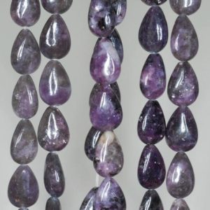 Shop Lepidolite Bead Shapes! 12X8mm Purple Lepidolite Gemstone Grade A Teardrop Beads 15.5 inch Full Strand BULK LOT 1,2,6,12 and 50 (90188351-670) | Natural genuine other-shape Lepidolite beads for beading and jewelry making.  #jewelry #beads #beadedjewelry #diyjewelry #jewelrymaking #beadstore #beading #affiliate #ad