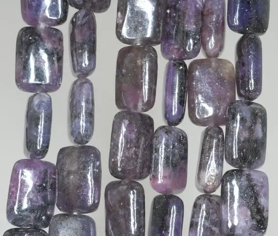 14x10mm Dark Purple Lepidolite Gemstone Grade Ab Rectangle Beads 7.5 Inch Half Strand Bulk Lot 1,2,6,12 And 50 (90187879-664)