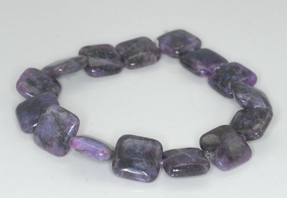 14x14mm Dark Purple Lepidolite Gemstone Grade A Square Beads 8 Inch Half Strand Bulk Lot 1,2,6,12 And 50 (90187899-669)