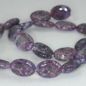 Shop Lepidolite Bead Shapes! 18X13mm Purple Lepidolite Gemstone Grade AA Oval Beads 8 inch Half Strand BULK LOT 1,2,6,12 and 50 (90187918-661) | Natural genuine other-shape Lepidolite beads for beading and jewelry making.  #jewelry #beads #beadedjewelry #diyjewelry #jewelrymaking #beadstore #beading #affiliate #ad