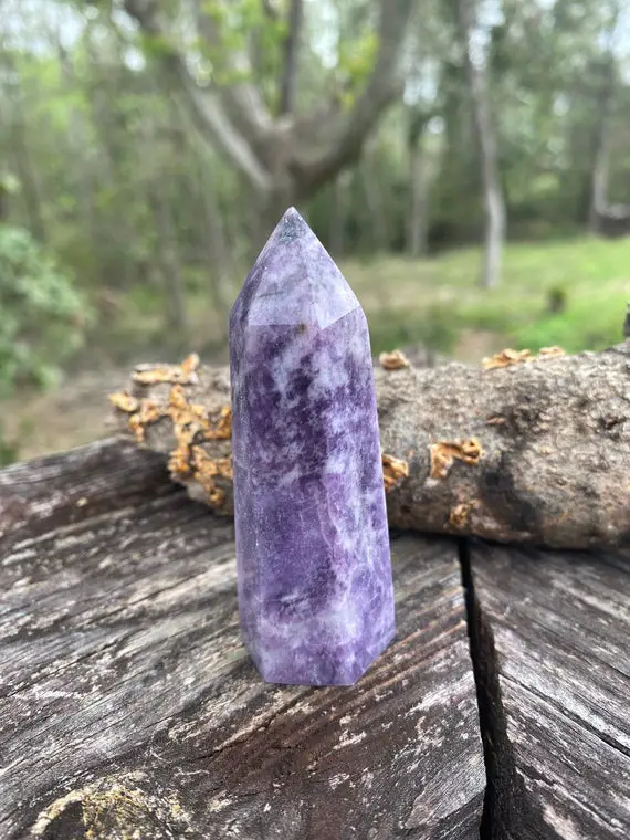 Lepidolite Crystal Point - Anti-anxiety - Reiki Charged - Lilac Lepidolite - Ease Depression & Anxiety - Crystal Point #10