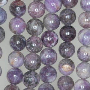 Shop Lepidolite Round Beads! 10mm Light Purple Lepidolite Gemstone Grade AB Round Beads 16 inch Full Strand BULK LOT 1,2,6,12 and 50 (90188462-653) | Natural genuine round Lepidolite beads for beading and jewelry making.  #jewelry #beads #beadedjewelry #diyjewelry #jewelrymaking #beadstore #beading #affiliate #ad