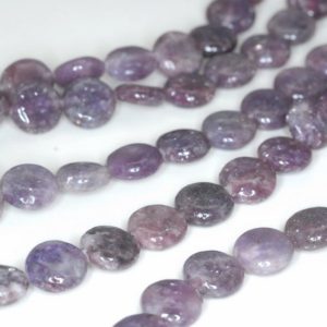 Shop Lepidolite Round Beads! 10mm Purple Lepidolite Gemstone Grade A Flat Round Beads 16 inch Full Strand BULK LOT 1,2,6,12 and 50 (90188410-655) | Natural genuine round Lepidolite beads for beading and jewelry making.  #jewelry #beads #beadedjewelry #diyjewelry #jewelrymaking #beadstore #beading #affiliate #ad
