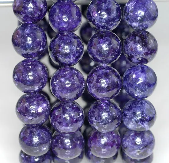 11-12mm Natural Lepidolite Gemstone Purple Grade Aaa Purple Round Loose Beads 7.5 Inch Half Strand Lot 1,2,6 And 12 (80000362-783)