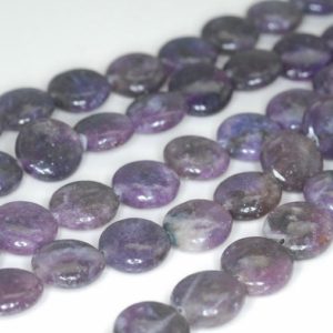 Shop Lepidolite Round Beads! 12mm Dark Purple Lepidolite Gemstone Grade AB Flat Round Beads 8 inch Half Strand BULK LOT 1,2,6,12 and 50 (90187876-656) | Natural genuine round Lepidolite beads for beading and jewelry making.  #jewelry #beads #beadedjewelry #diyjewelry #jewelrymaking #beadstore #beading #affiliate #ad