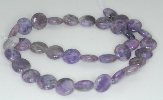 12mm Light Purple Lepidolite Gemstone Grade A Flat Round Beads 8 Inch Half Strand Bulk Lot 1,2,6,12 And 50 (90187873-656)