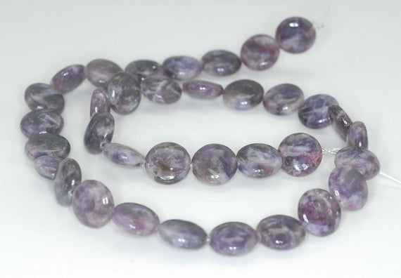 12mm Light Purple Lepidolite Gemstone Grade Ab Flat Round Beads 16 Inch Full Strand Bulk Lot 1,2,6,12 And 50 (90188304-656)