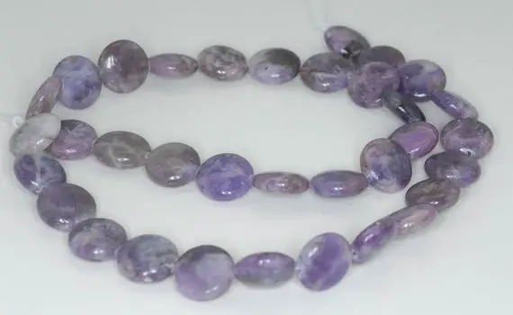 12mm Light Purple Lepidolite Gemstone Grade A Flat Round Beads 16 Inch Full Strand Bulk Lot 1,2,6,12 And 50 (90188298-656)