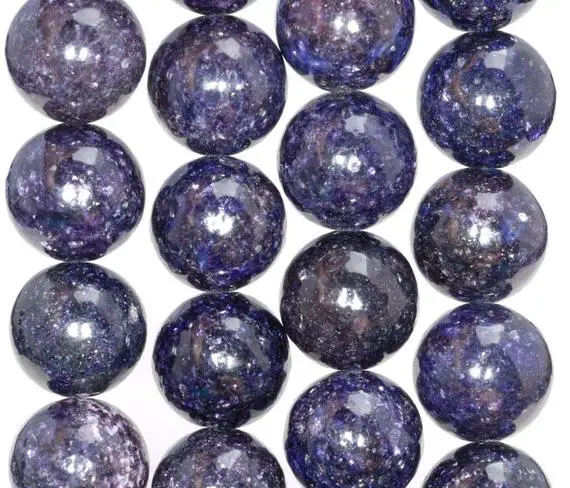 17-18mm Genuine Purple Lepidolite Gemstone Grade Aa Round Loose Beads 8 Inch Half Strand (80003792-b93)