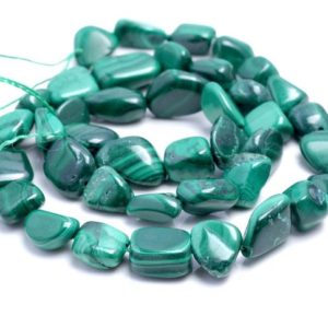 Shop Malachite Chip & Nugget Beads! 8-9MM Green Malachite Gemstone Pebble Nugget Granule Loose Beads 15 inch Full Strand (80002189-A2) | Natural genuine chip Malachite beads for beading and jewelry making.  #jewelry #beads #beadedjewelry #diyjewelry #jewelrymaking #beadstore #beading #affiliate #ad
