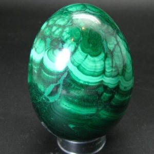 Large Rich Vivid Vibrant Green Malachite Egg From Congo – 3.5" | Natural genuine stones & crystals in various shapes & sizes. Buy raw cut, tumbled, or polished gemstones for making jewelry or crystal healing energy vibration raising reiki stones. #crystals #gemstones #crystalhealing #crystalsandgemstones #energyhealing #affiliate #ad