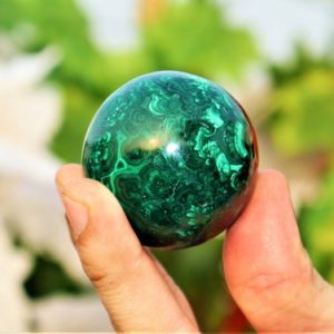 Small 45MM Natural Green Malachite Stone Congo Chakra Metaphysical Meditation Healing Power Aura Sphere | Natural genuine stones & crystals in various shapes & sizes. Buy raw cut, tumbled, or polished gemstones for making jewelry or crystal healing energy vibration raising reiki stones. #crystals #gemstones #crystalhealing #crystalsandgemstones #energyhealing #affiliate #ad