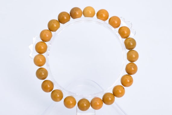 8mm Yellow Mookaite Beads Bracelet Grade Aaa Genuine Natural Round Gemstone 7" Bulk Lot Options (106617h-2019)