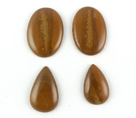 4 Pieces Lot,natural Mookaite Cabochon Gemstone Lot,mix Shape Mookaite,smooth One Side Flat,pear Cabochon,natural Mookaite Jasper,oval Cabs