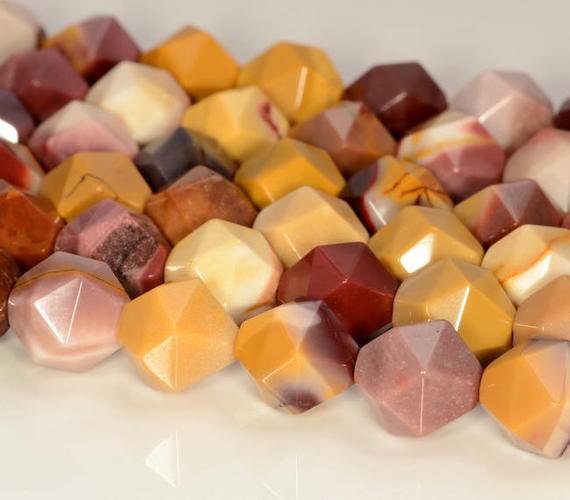 10mm Mookaite Beads Star Cut Faceted Grade Aaa Genuine Natural Gemstone Loose Beads 15" Bulk Lot 1,3,5,10 And 50 (80005257-m23)