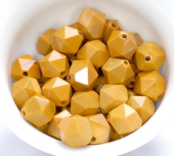 10mm Yellow Mookaite Beads Star Cut Faceted Grade Aaa Genuine Natural Gemstone Loose Beads 14.5" Lot 1,3,5,10 And 50 (80005200-m19)