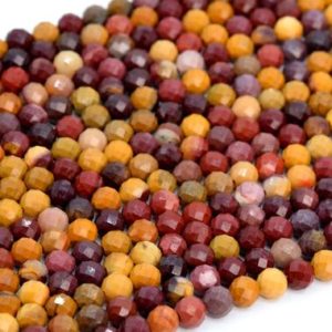Shop Mookaite Jasper Faceted Beads! 4MM Mookaite Beads Grade AA Genuine Natural Gemstone Full Strand Faceted Round Loose Beads 15" Bulk Lot Options (107639-2495) | Natural genuine faceted Mookaite Jasper beads for beading and jewelry making.  #jewelry #beads #beadedjewelry #diyjewelry #jewelrymaking #beadstore #beading #affiliate #ad
