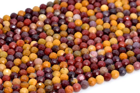 4mm Mookaite Beads Grade Aa Genuine Natural Gemstone Full Strand Faceted Round Loose Beads 15" Bulk Lot Options (107639-2495)