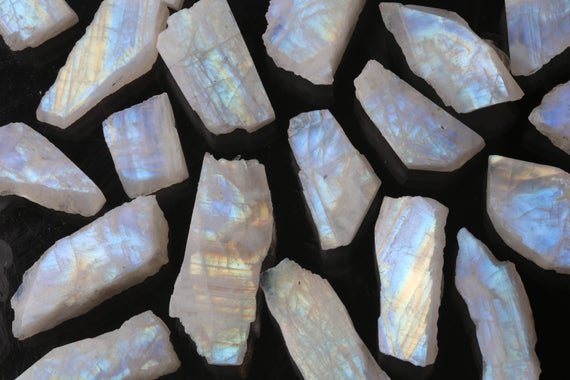 Medium Raw Moonstone Pieces, Rough Moonstone Slabs, June Birthstone, Bulk Raw Gemstones, Moonstone Crystal, Rmoonstone002