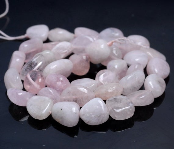 Sale !!! 8-9mm  Morganite Gemstone Nugget Pebble Loose Beads 15.5 Inch Full Strand (80002109-a8)