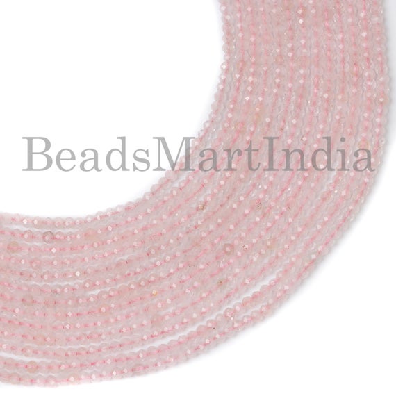 Morganite Faceted Rondelle Shape Gemstone Beads, Morganite Faceted Rondelle (2.25mm) Beads, Morganite Faceted Beads, Morganite Rondelle
