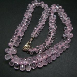 Shop Morganite Necklaces! 200 Carats!! Sparkly Faceted Natural Morganite Gemstone Bead Necklace From Brazil – 18.5" | Natural genuine Morganite necklaces. Buy crystal jewelry, handmade handcrafted artisan jewelry for women.  Unique handmade gift ideas. #jewelry #beadednecklaces #beadedjewelry #gift #shopping #handmadejewelry #fashion #style #product #necklaces #affiliate #ad