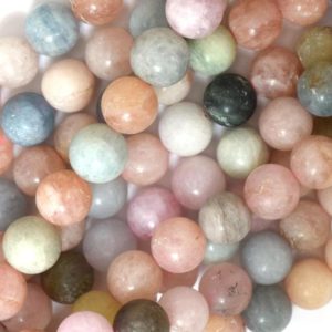 Shop Morganite Round Beads! 11mm matte morganite round beads 15.5" strand beryl | Natural genuine round Morganite beads for beading and jewelry making.  #jewelry #beads #beadedjewelry #diyjewelry #jewelrymaking #beadstore #beading #affiliate #ad